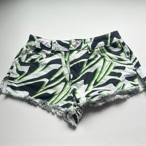 ASOS (ASYOU) Denim Hot Pant in Zebra Print — US 2